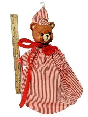 Teddy Bear Christmas Tree Top with Green Garland C125